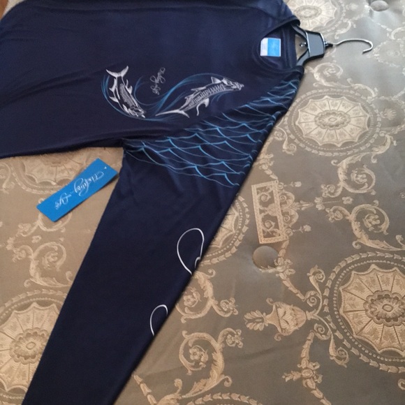 Fishing Life UPF Sunblock 50+ Outdoor Shirt Mens - Picture 3 of 9